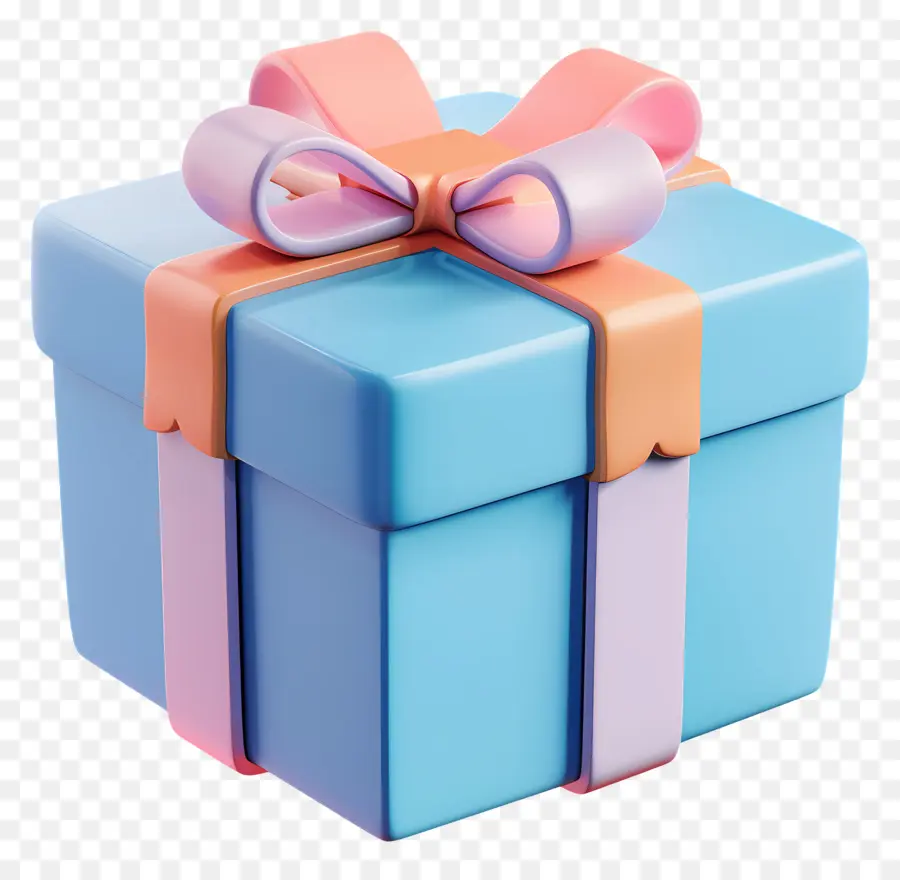 สีน้ำเงินของขวัญกล่อง，ของขวัญ PNG