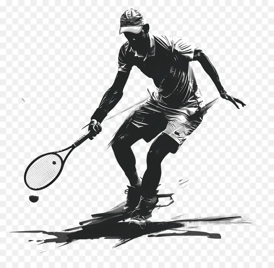 ภาพเงาชายเทนนิส，เทนนิส PNG