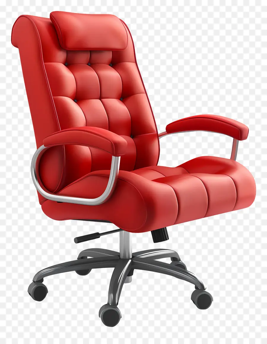 ห้องนั่งเก้าอี้，เก้าอี้สำนักงานหนังสีแดง PNG