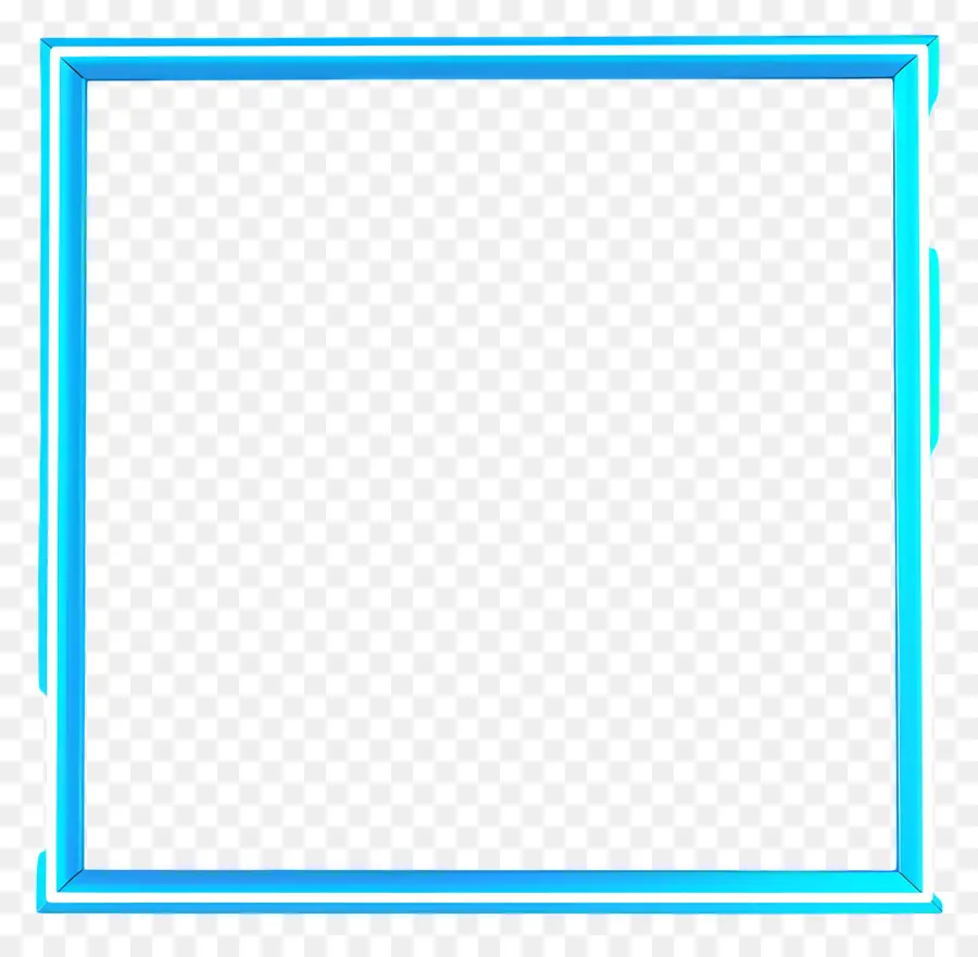 เฟรมสีน้ำเงินนีออน，กรอบสี่เหลี่ยมสีน้ำเงิน PNG