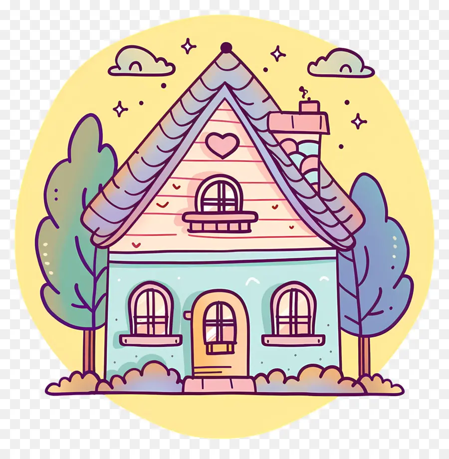 Doodle House，บ้านน่ารัก PNG