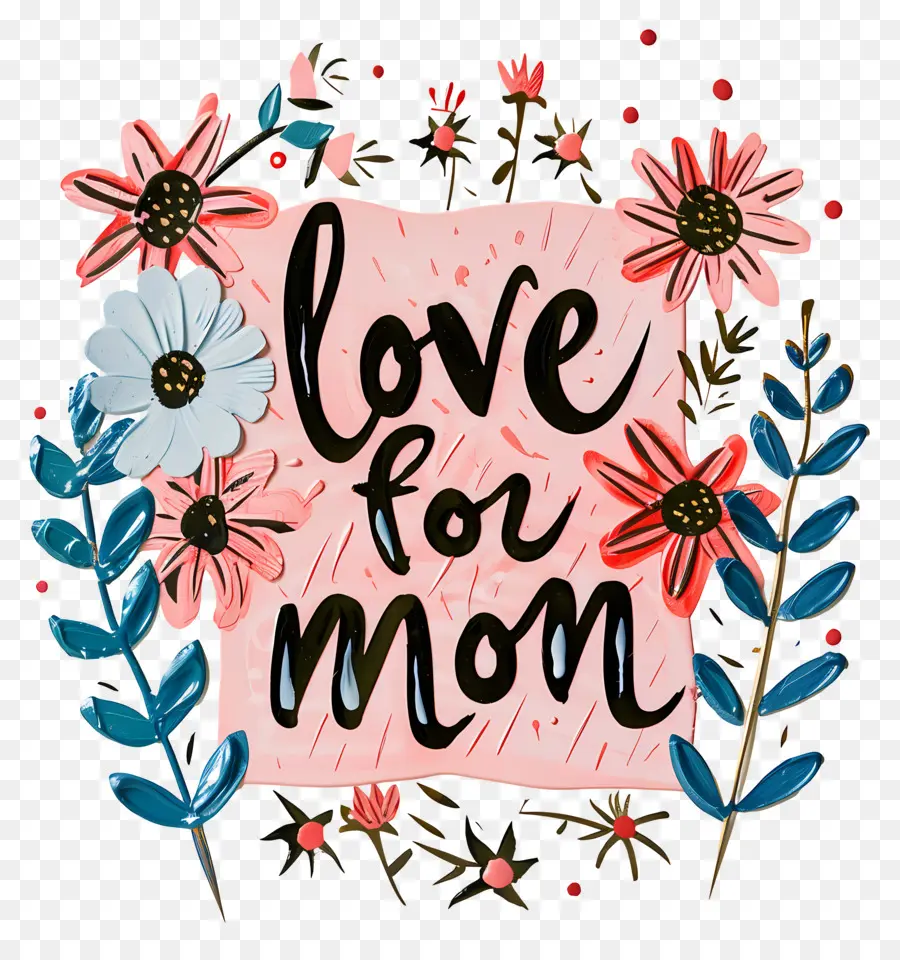 รักแม่，Love Mom Card PNG