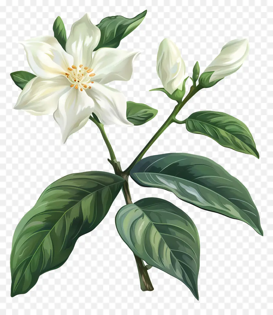 อาลีโอ้อาลีมานี่หน่อยดอกไม้，ดอกมะลิสีขาว PNG