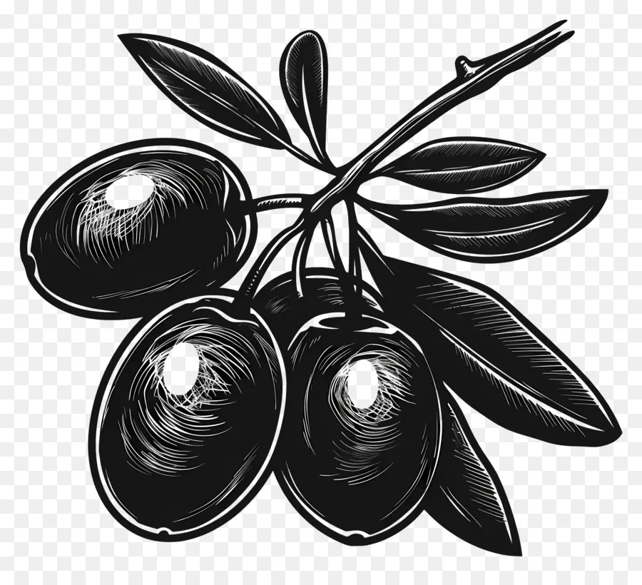 สีดำทฤษฎีมะกอกของ，กิ่งของต้นมะกอก PNG
