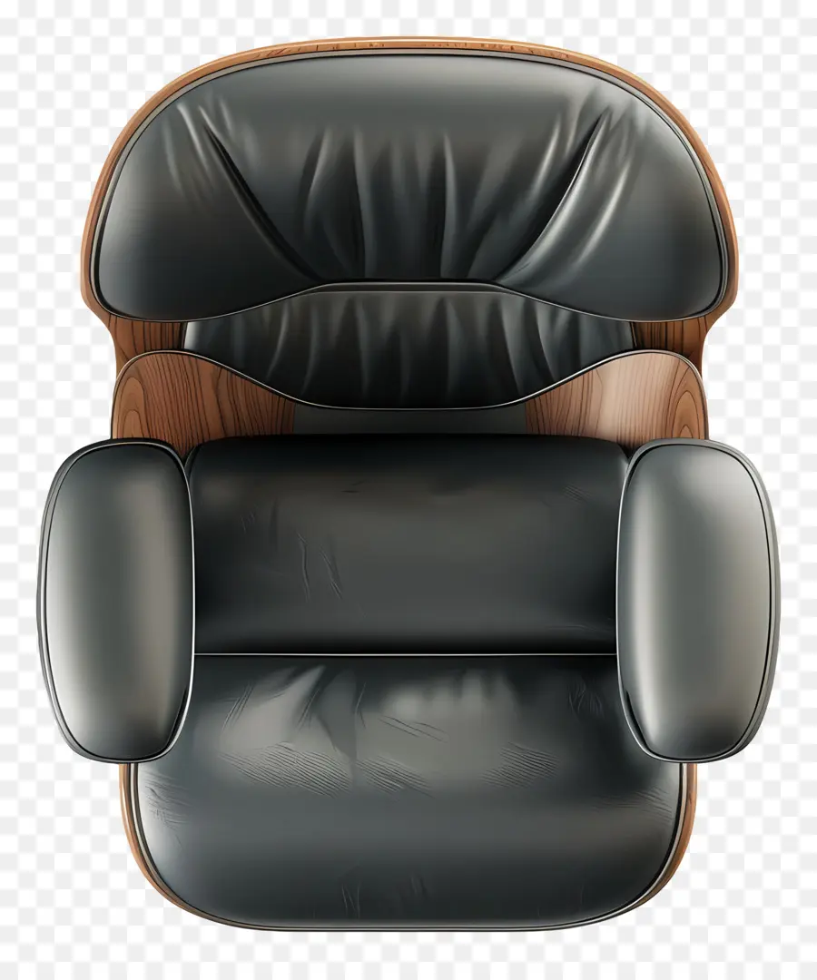 เก้าอี้บนมุมมอง，สีดำเป็นเครื่องหนังเก้าอี้ PNG