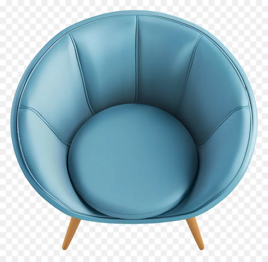 เก้าอี้บนมุมมอง，เก้าอี้หนังสีฟ้า PNG