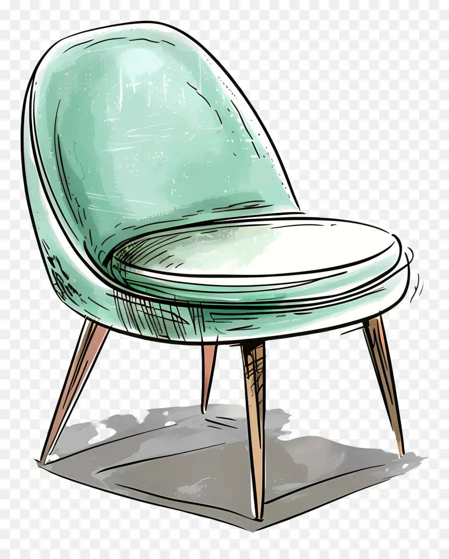 สีเขียวเก้าอี้，ขาไม้ PNG