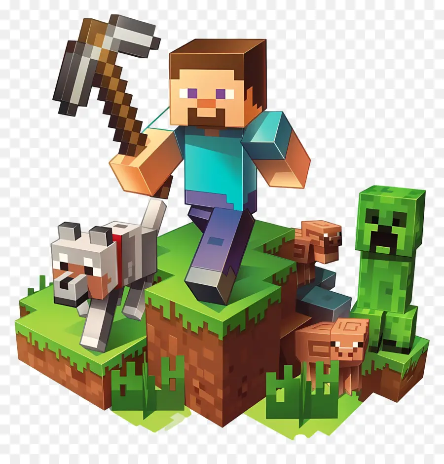 Minecraft Pixel，อักขระ Minecraft PNG