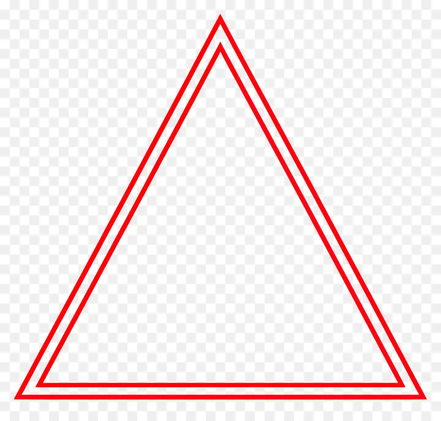 โครงร่างสามเหลี่ยมสีแดง，สามเหลี่ยมสีแดง PNG