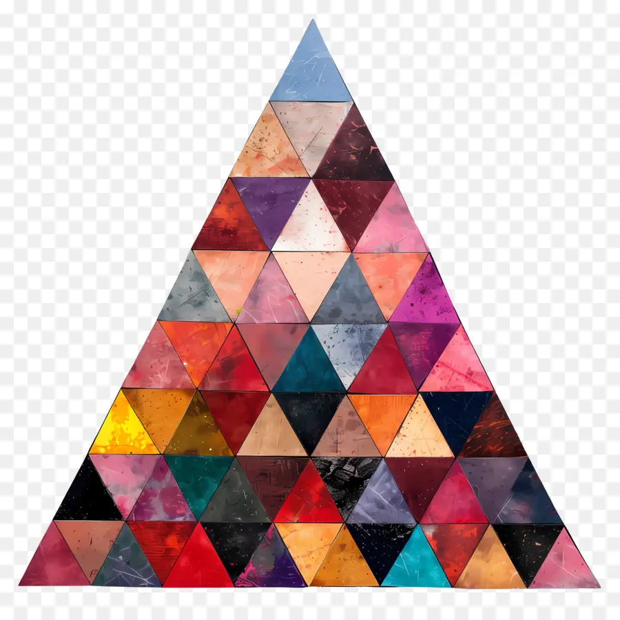 สามเหลี่ยมรูปร่าง，สีสรร PNG