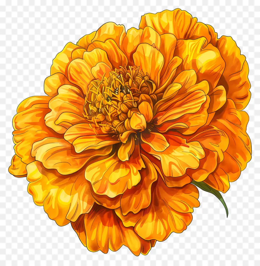 ดอกดาวเรืองสีเหลือง，ดอกไม้สีส้ม PNG
