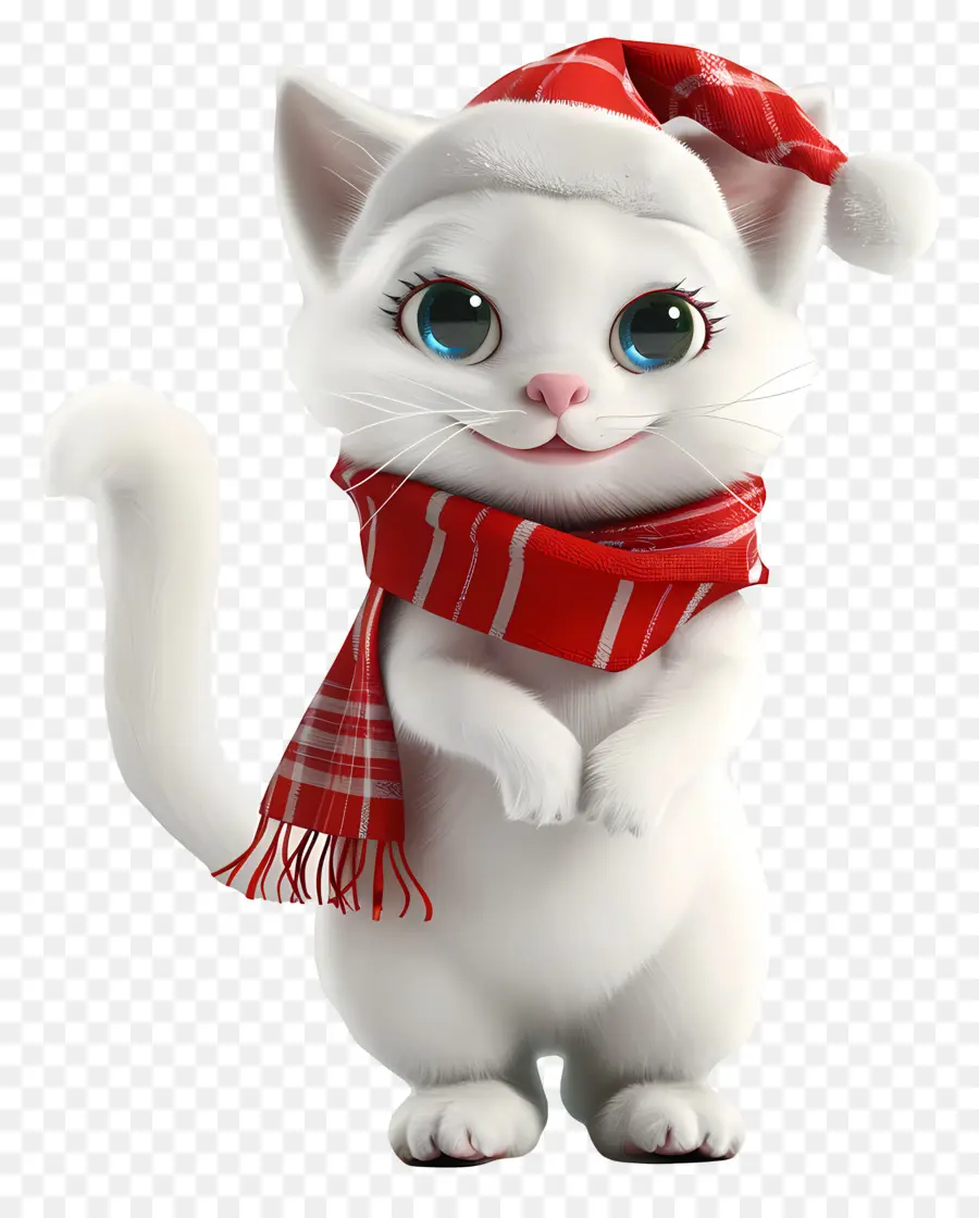 แมวสีขาว，คริสมาสต์แมว PNG