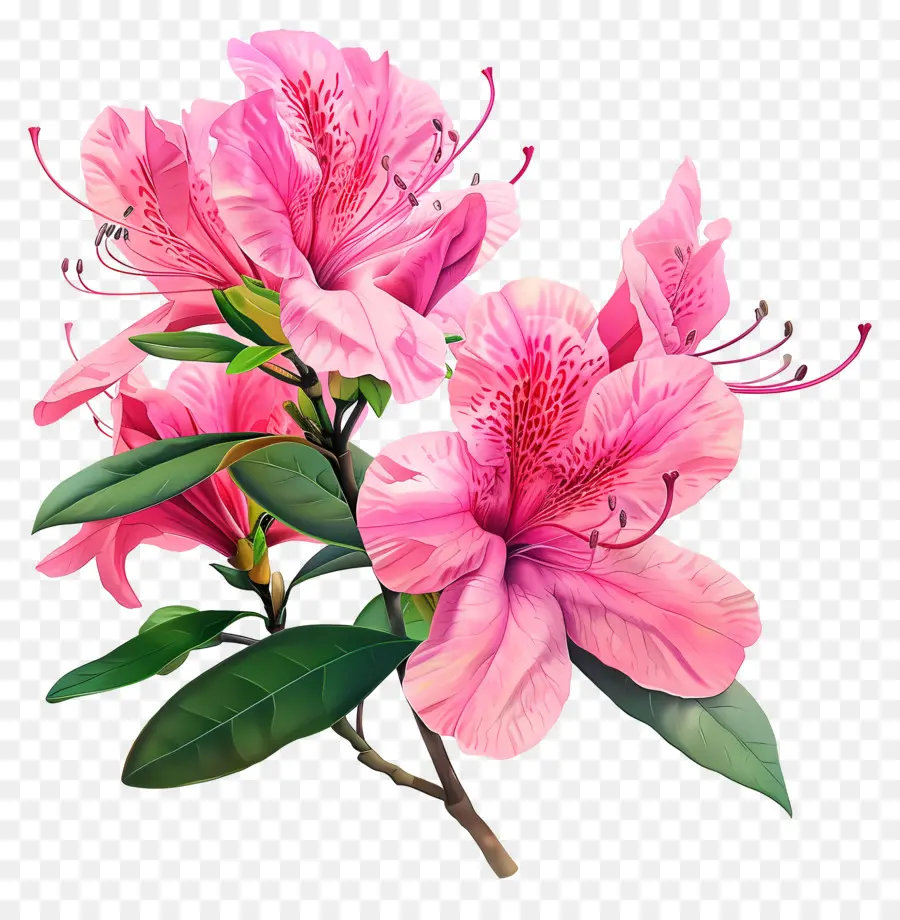 ดอกไม้ Azalea，ดอกไม้สีชมพู PNG