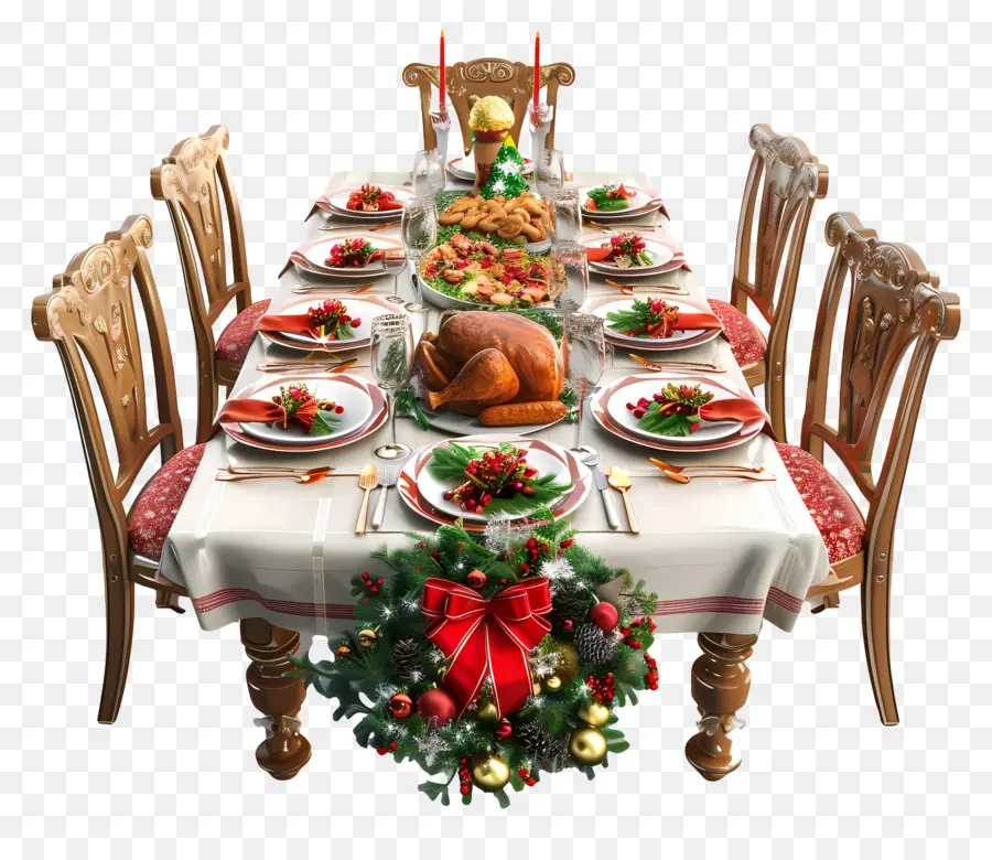 โต๊ะอาหารเย็นคริสต์มาส，ขอบคุณพระเจ้า PNG