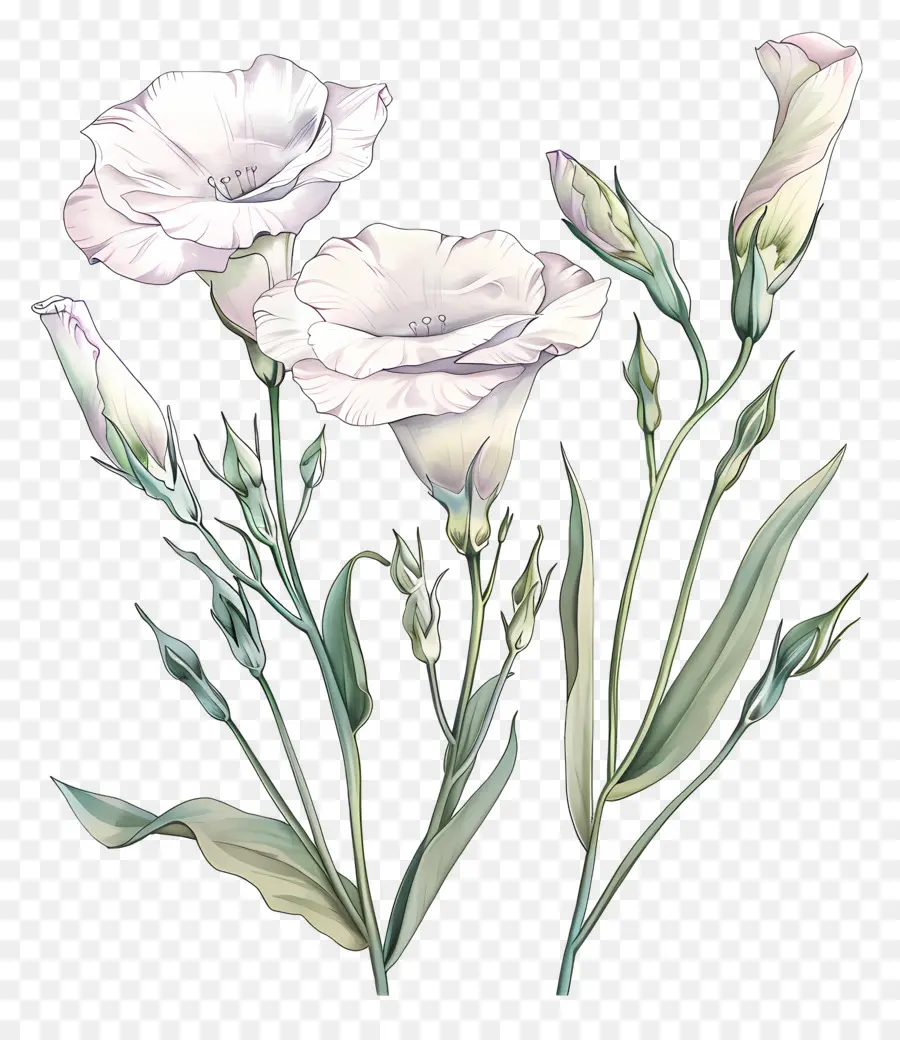 Lisianthus ดอกไม้，ดอกไม้สีขาว PNG