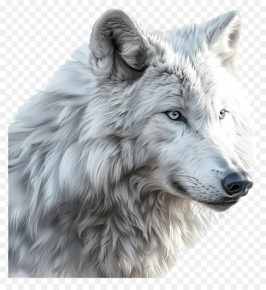 สีขาวหมาป่า，ตาสีฟ้า PNG