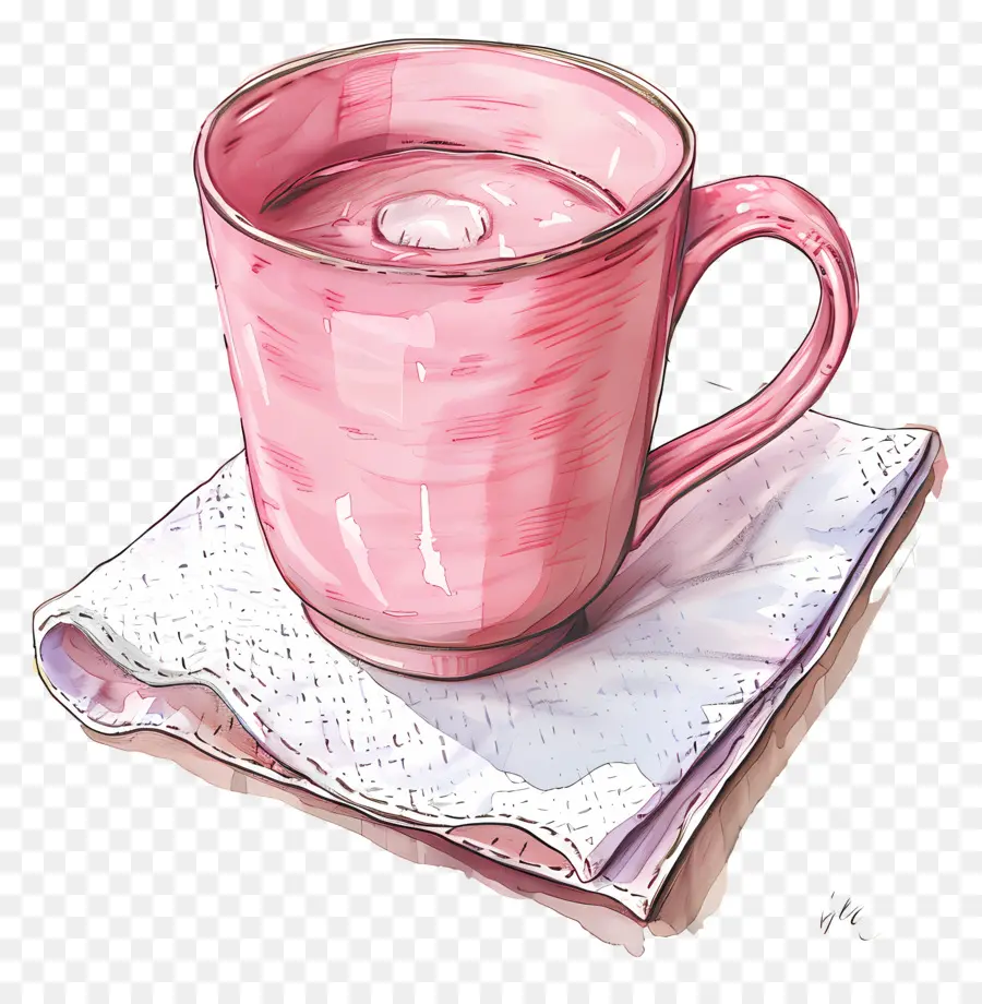 ถ้วยสีชมพู，กาแฟ PNG