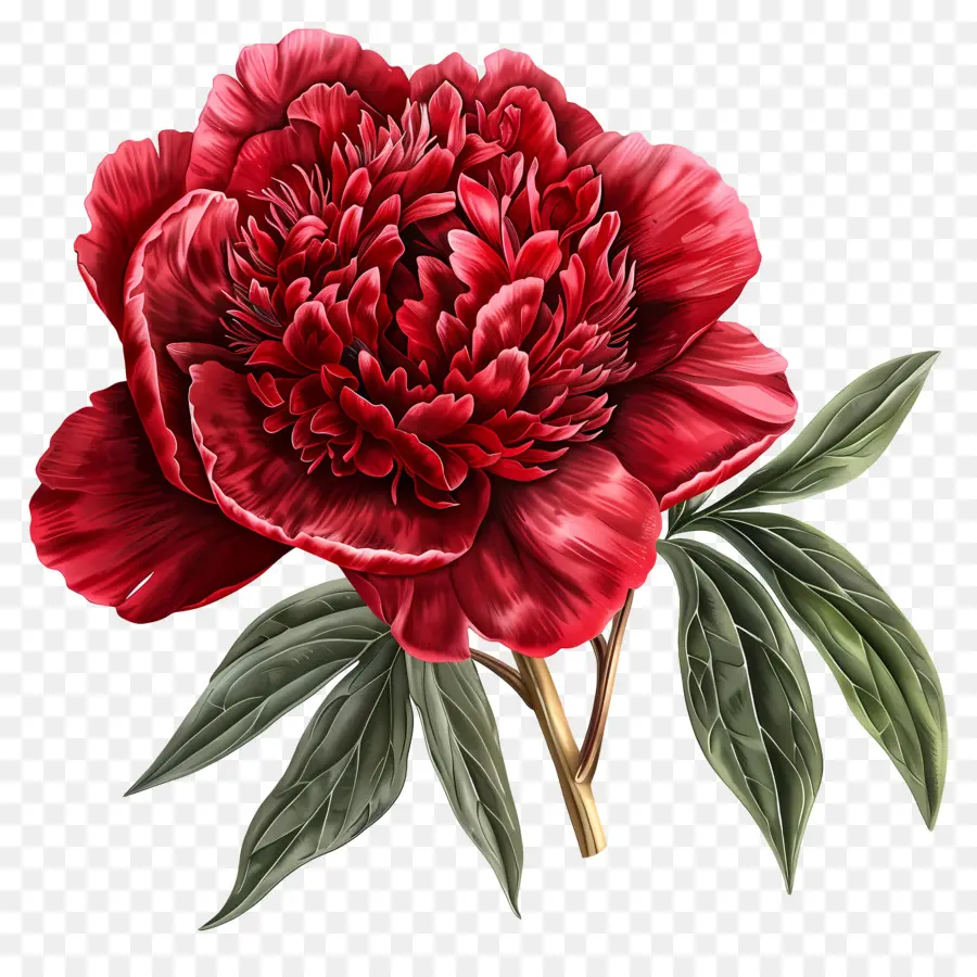 สีแดง Peony，สีแดง Peony ดอกไม้ PNG