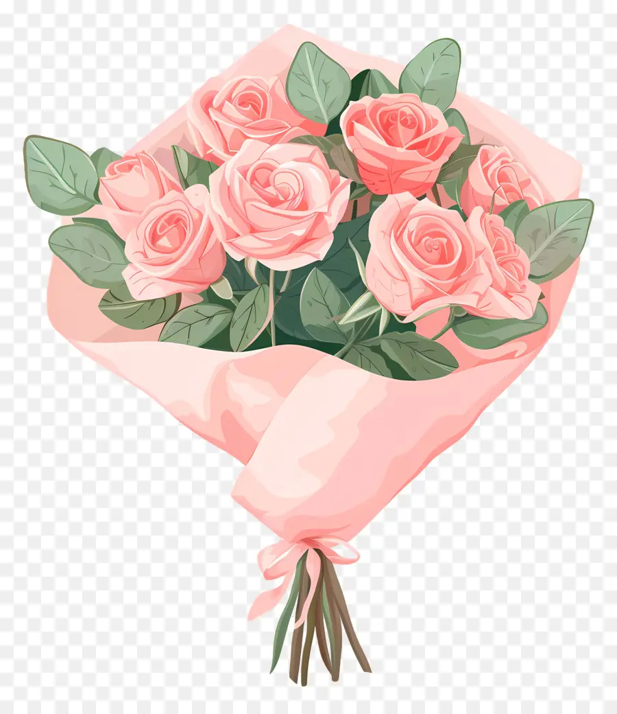 ช่อดอกไม้ดอกกุหลาบ，บดอกกุหลาบสีชมพู PNG