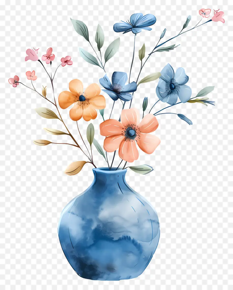 สีน้ำเงินเสื้อเกราะ，ดอกไม้สี PNG