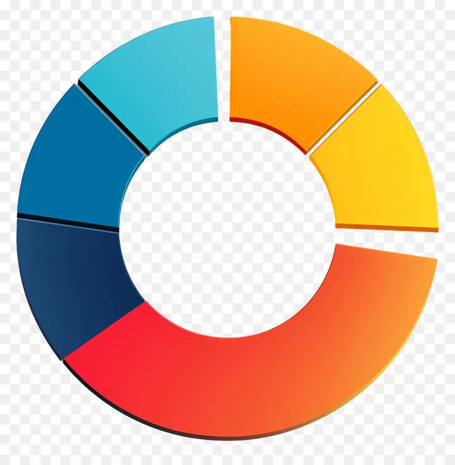 แผนภูมิวงกลม，แผนภูมิวงกลมสีสันสดใส PNG