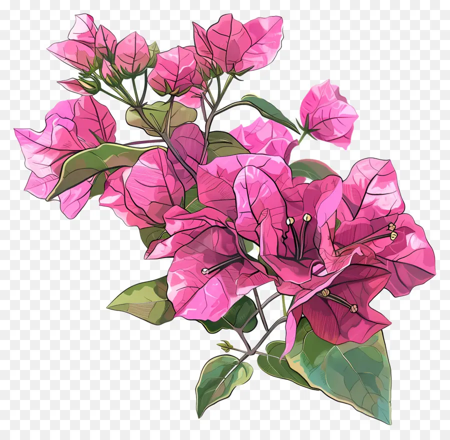 ดอกไม้ Bougainvillea，ดอกไม้สีชมพู PNG