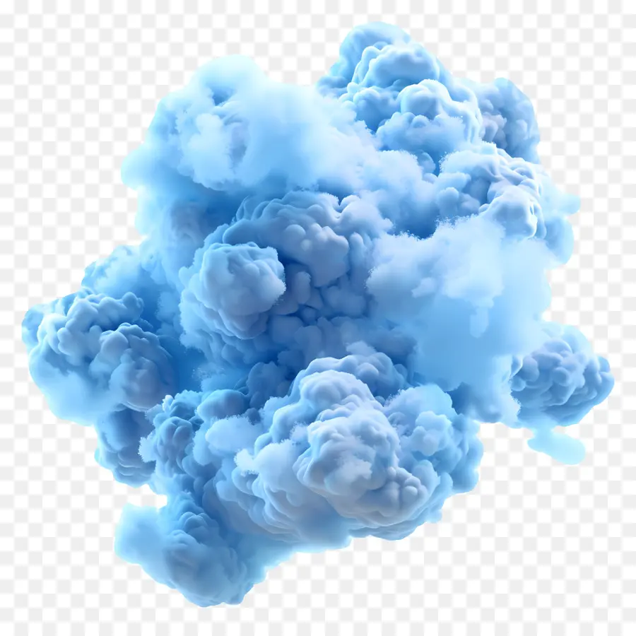 เมฆปุยสีน้ำเงิน，สีฟ้าสูบบุหรี่ PNG