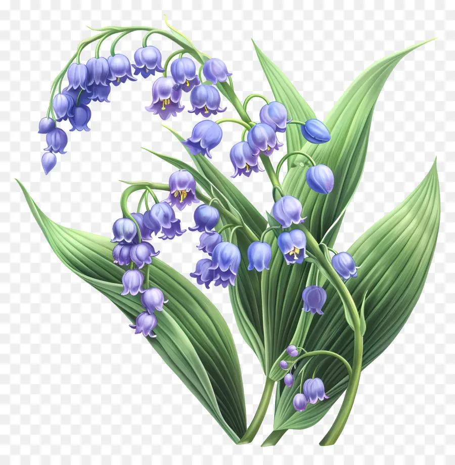 ลิลลี่สีม่วงของหุบเขา，สีน้ำเงินดอกไม้ PNG
