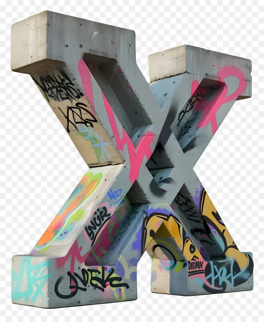 จดหมาย X，คราง Graffiti PNG