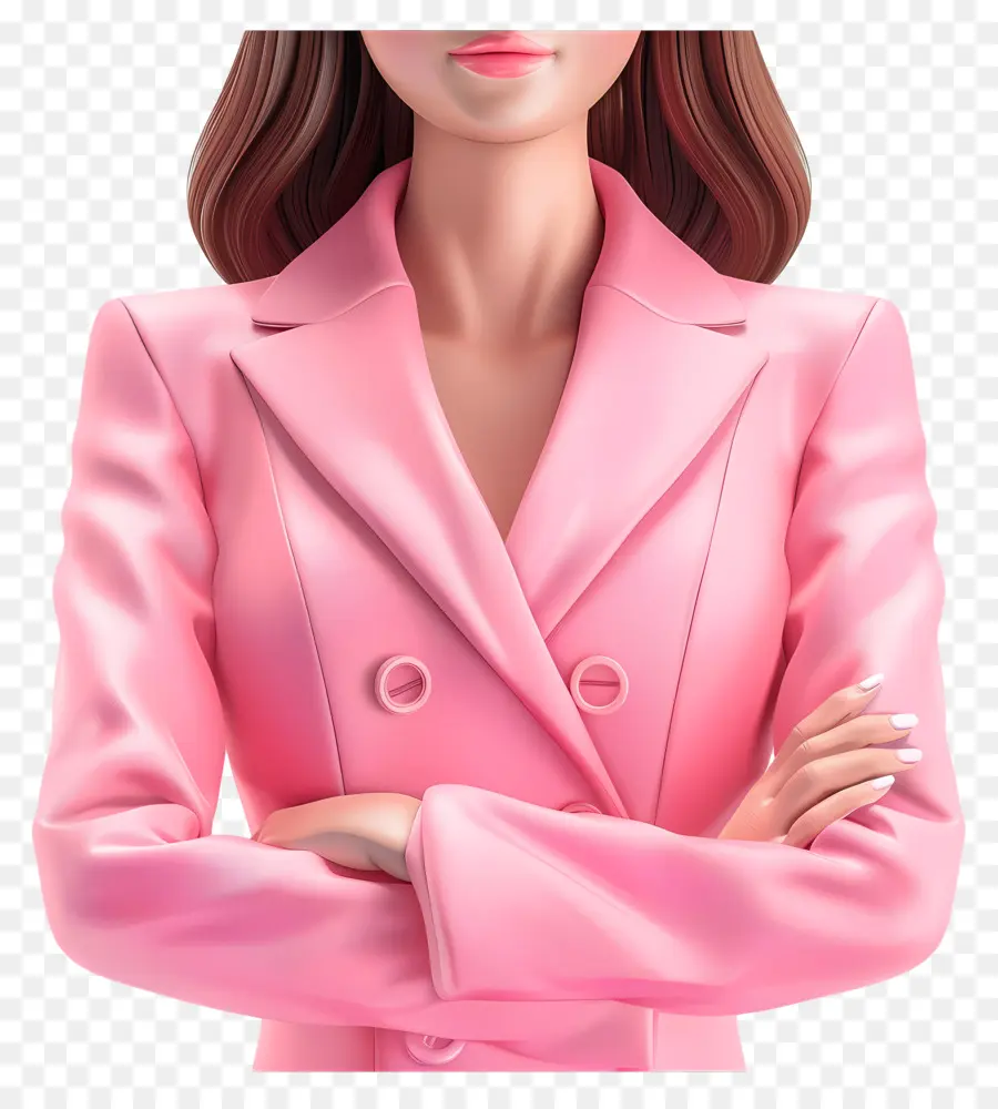 ผู้หญิงชุดสูท，ชุดสีชมพู PNG