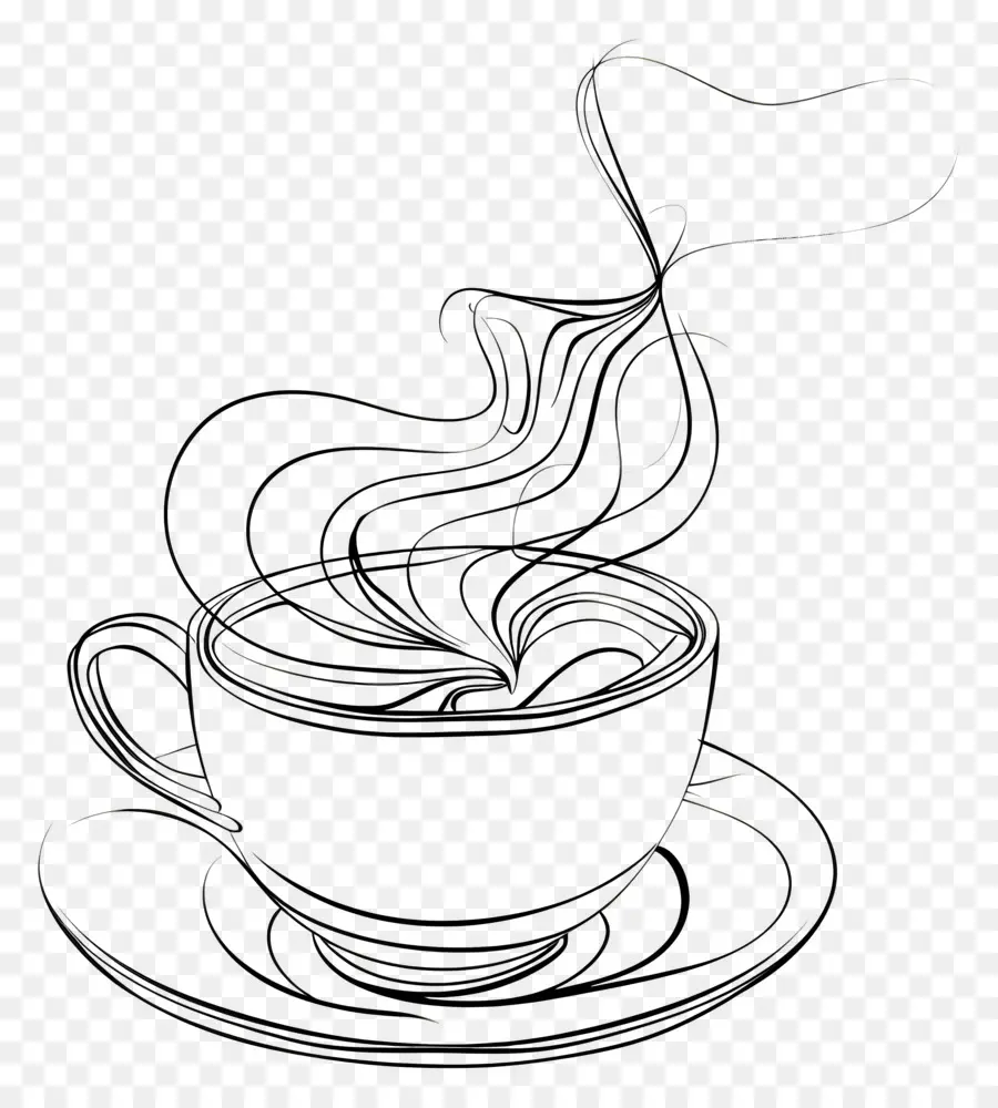 กาแฟถ้วยเส้น，ชา PNG