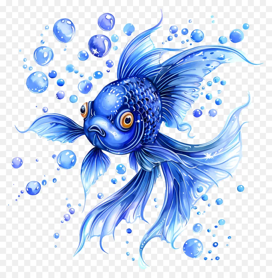 สีน้ำเงินปลา，สัตว์ใต้น้ำ PNG