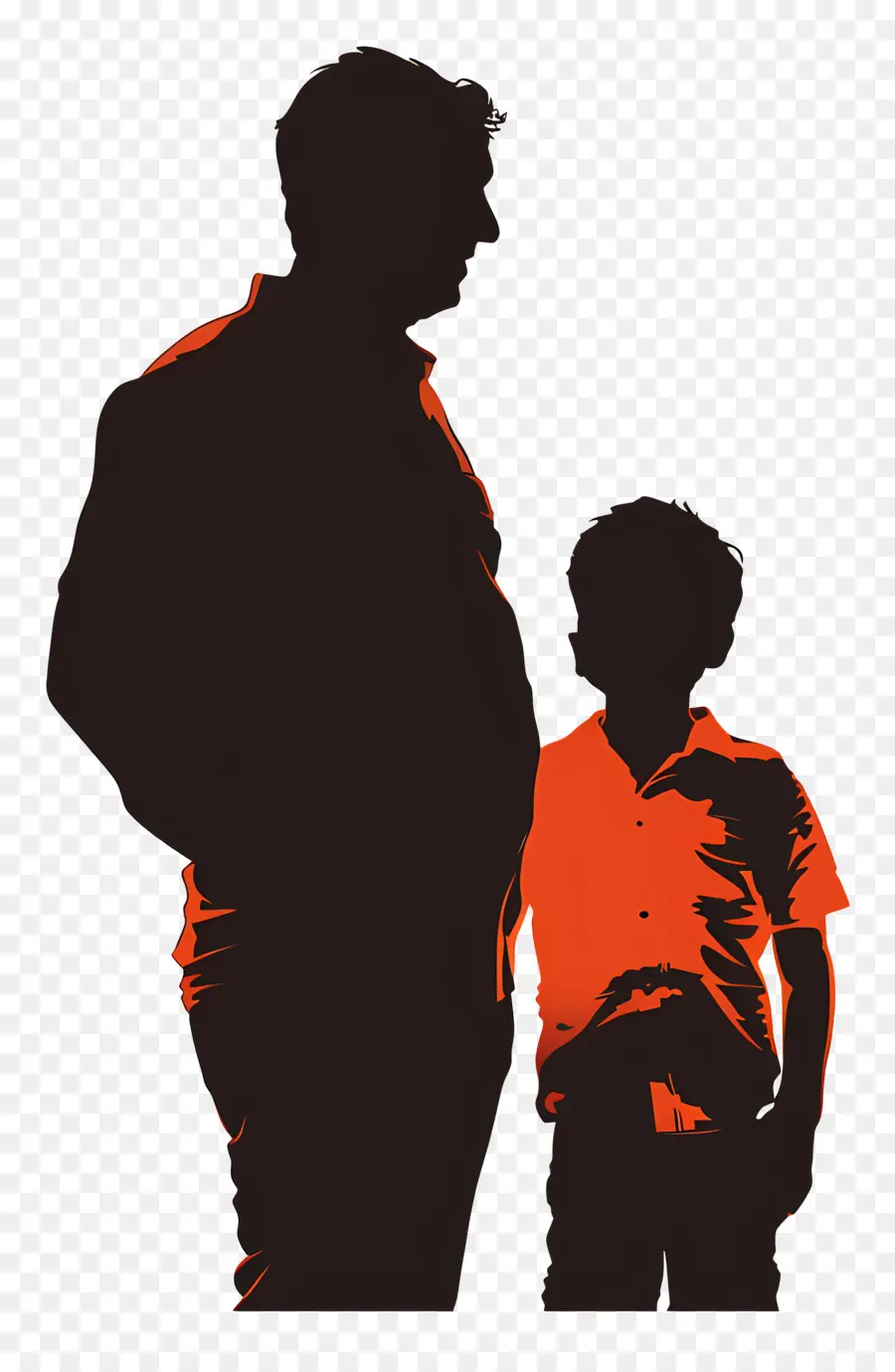 ภาพเงาของพ่อและลูกชาย，เงา PNG