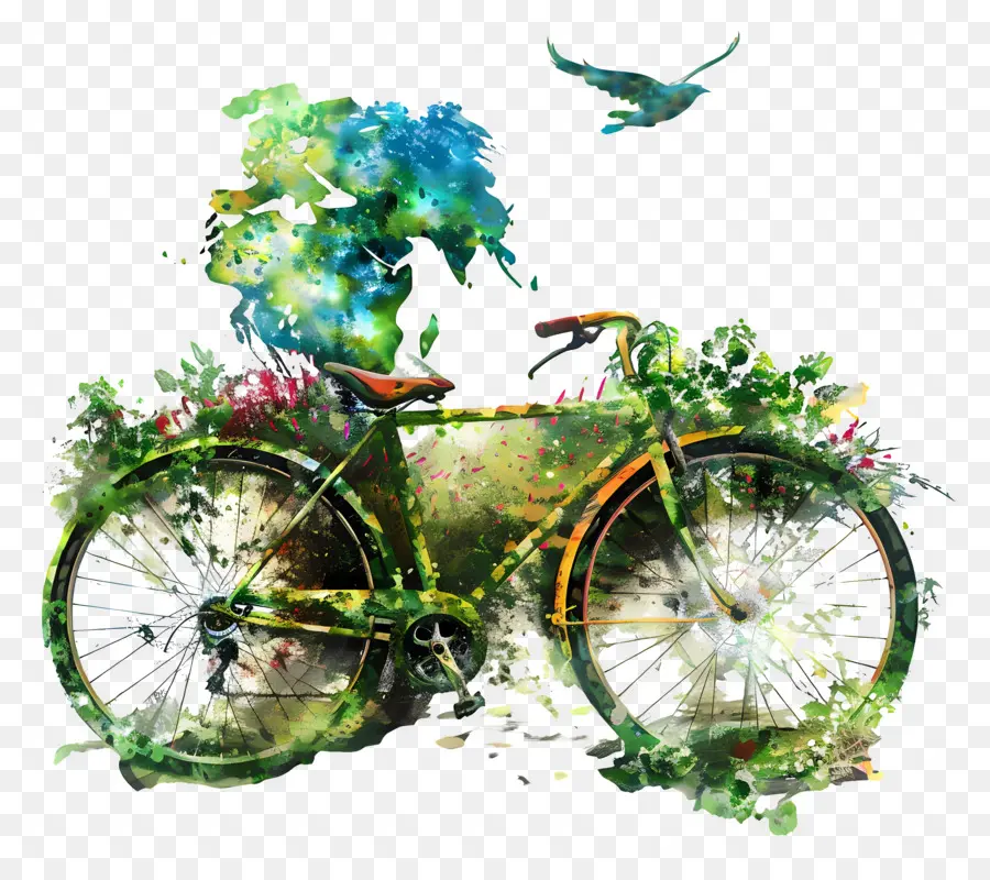 โลกวันจักรยาน，สีวาดรูป PNG