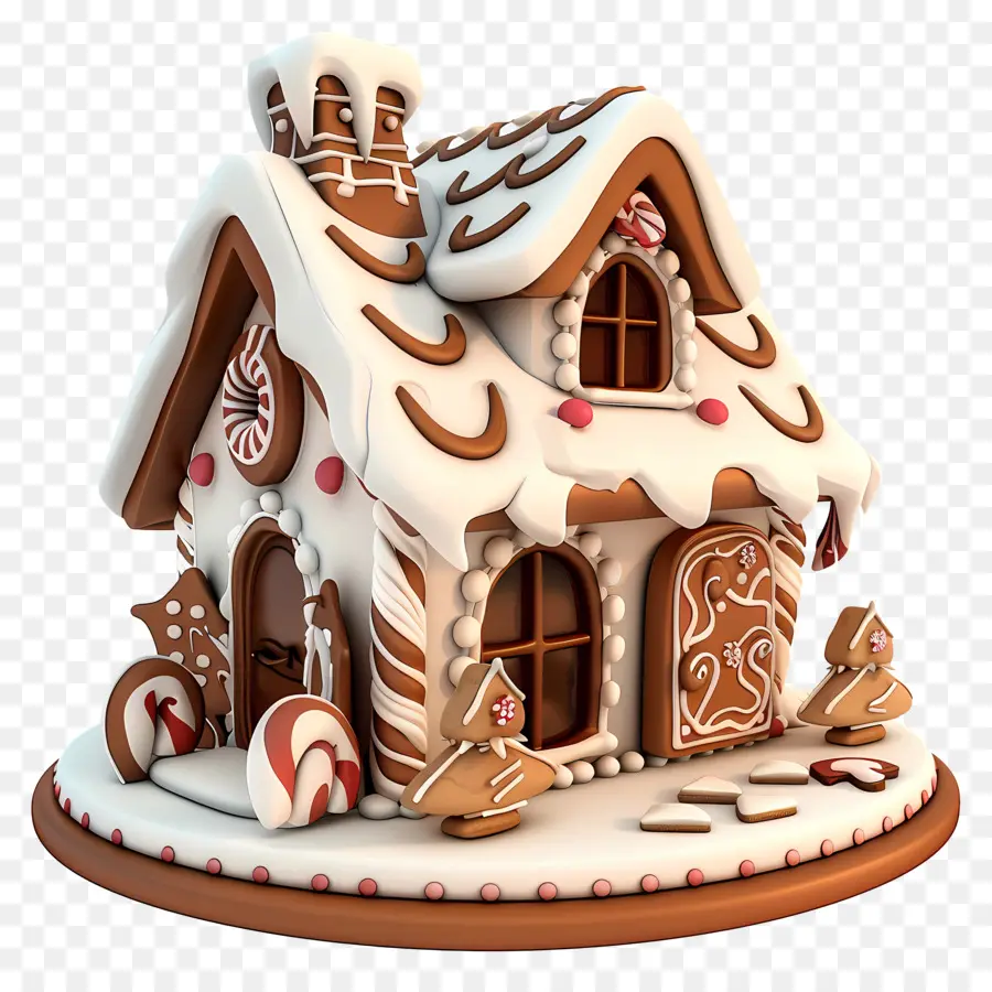Gingerbread บ้าน，คริสมาสต์ตกแต่ง PNG