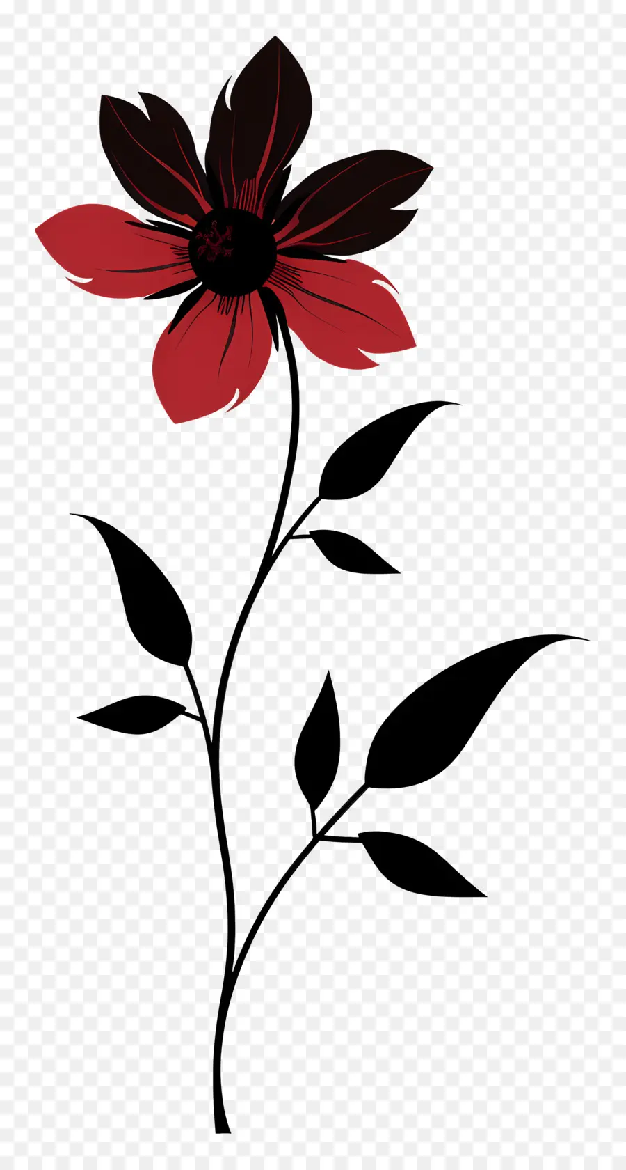 ง่ายๆดอกไม้，ดอกไม้สีแดง PNG