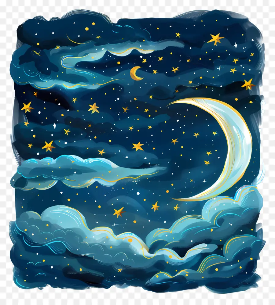 คืนท้องฟ้า，ถึงเครสเซนดวงจันทร์ PNG