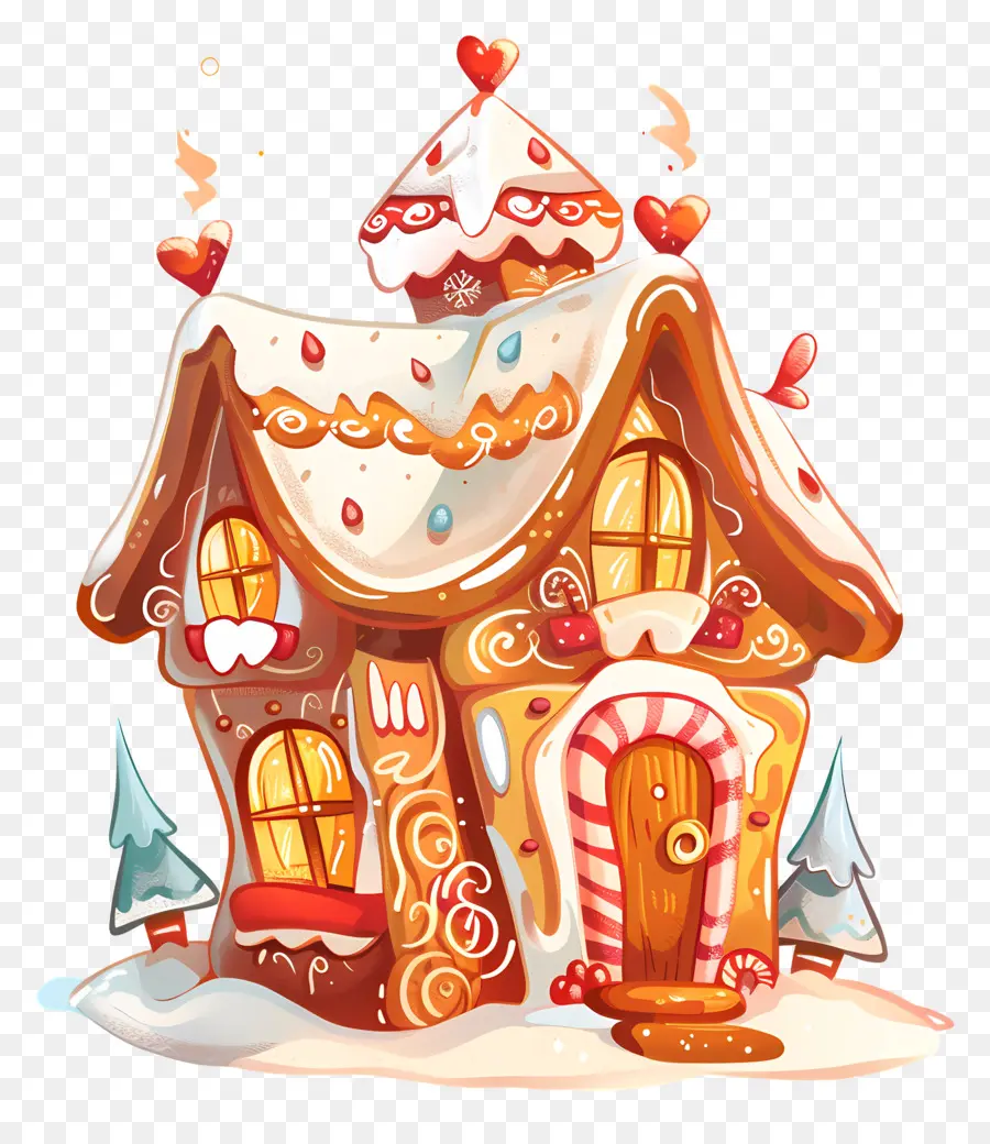 Gingerbread บ้าน，ฤดูหนาว PNG