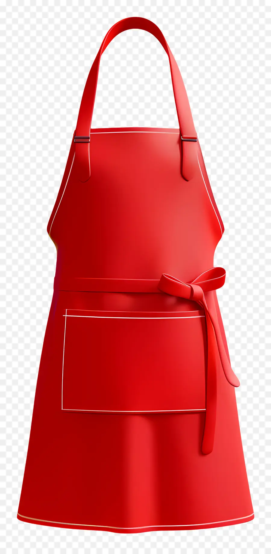 ผ้ากันเปื้อนสีแดง，กระเป๋าขนาดใหญ่ PNG