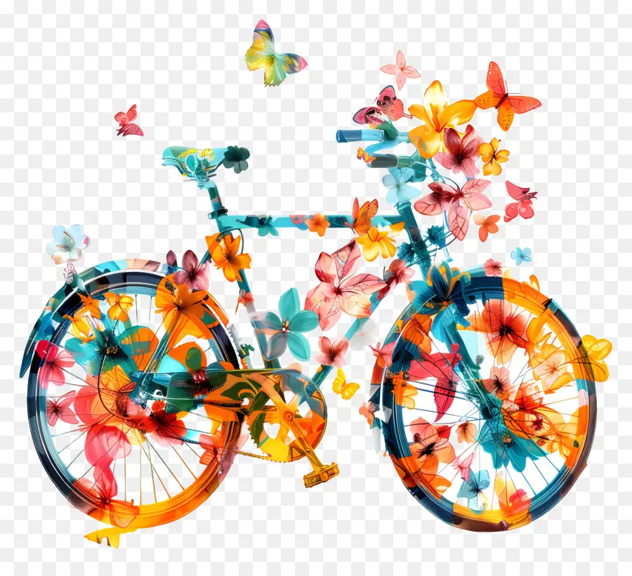 โลกวันจักรยาน，ดอกไม้จักรยาน PNG