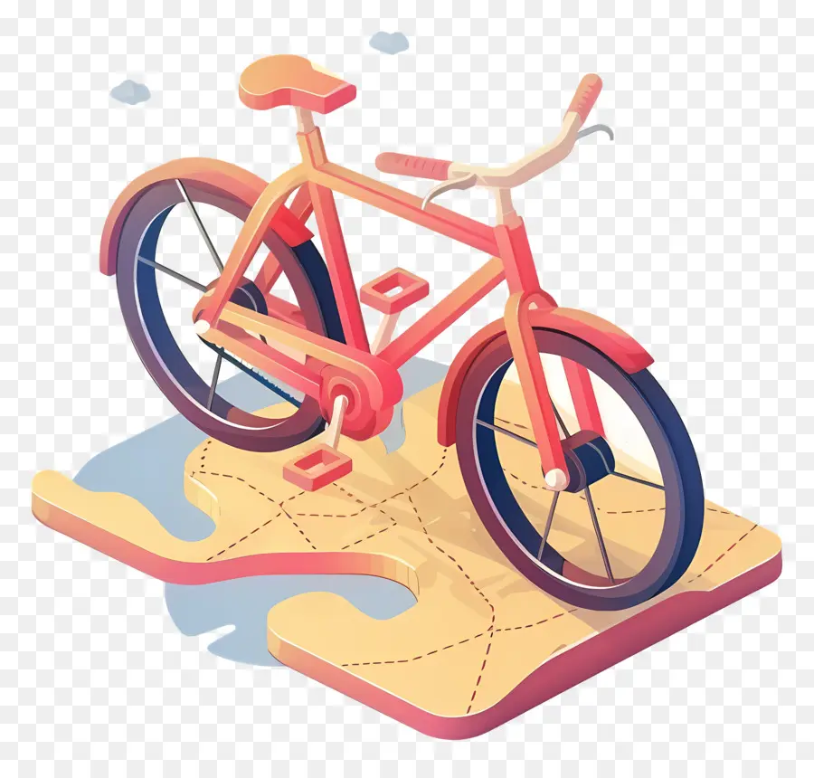 โลกวันจักรยาน，สีชมพูจักรยาน PNG