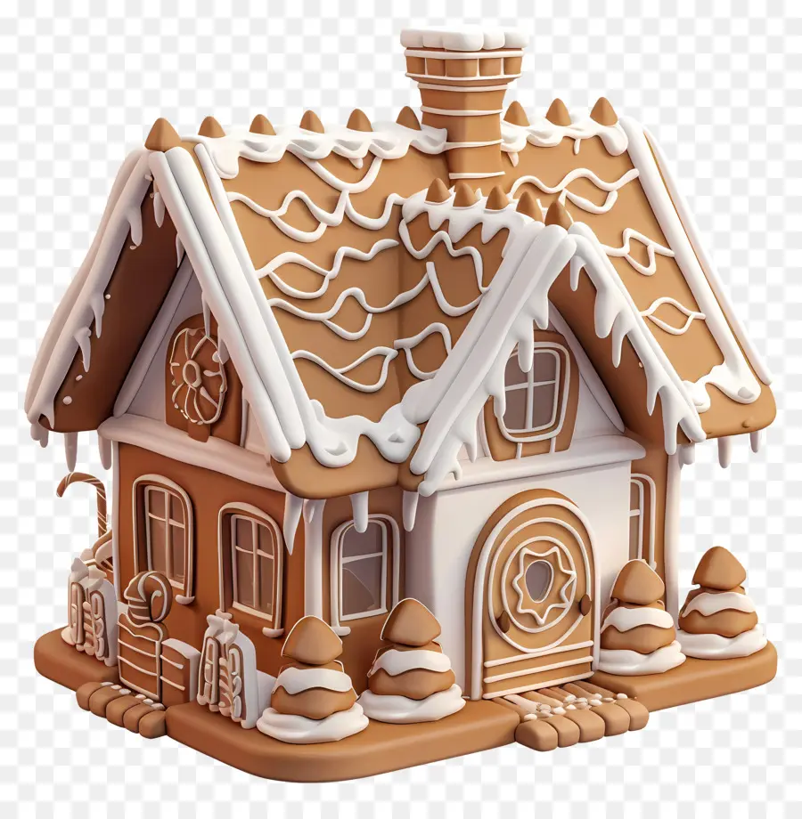 Gingerbread บ้าน，คริสมาสต์ตกแต่งหน้าต่าง PNG