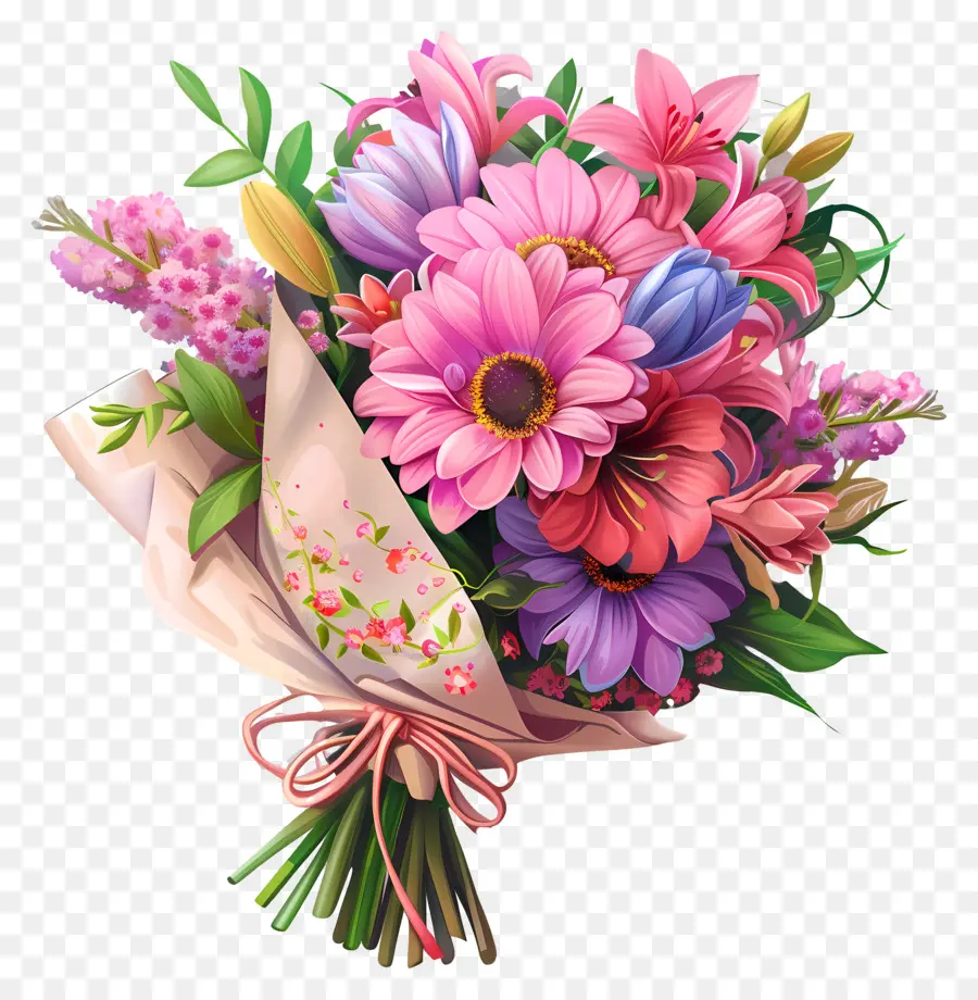 แม่วัน，ดอกไม้สีชมพู PNG