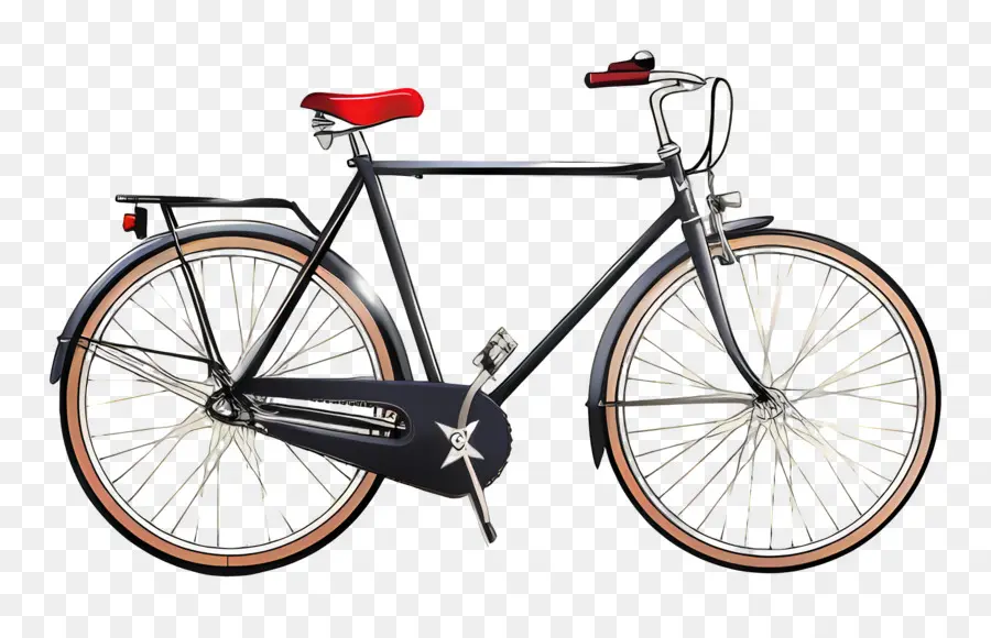 ขี่จักรยาน，จักรยานสีดำ PNG