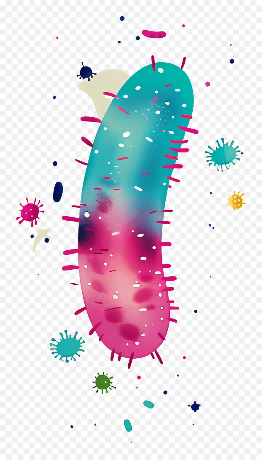 แบคทีเรีย，สิ่งมีชีวิตที่น่ารัก PNG