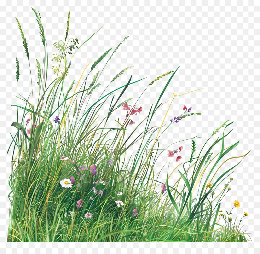 หญ้าดอกไม้，หญ้า PNG