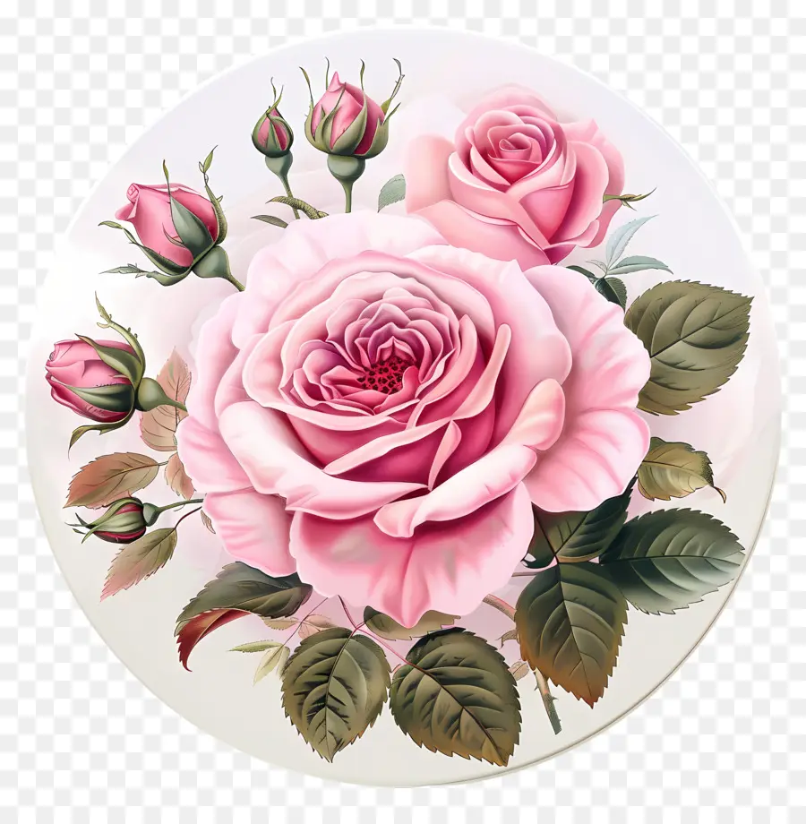ดอกกุหลาบสวน，กุหลาบสีชมพู PNG