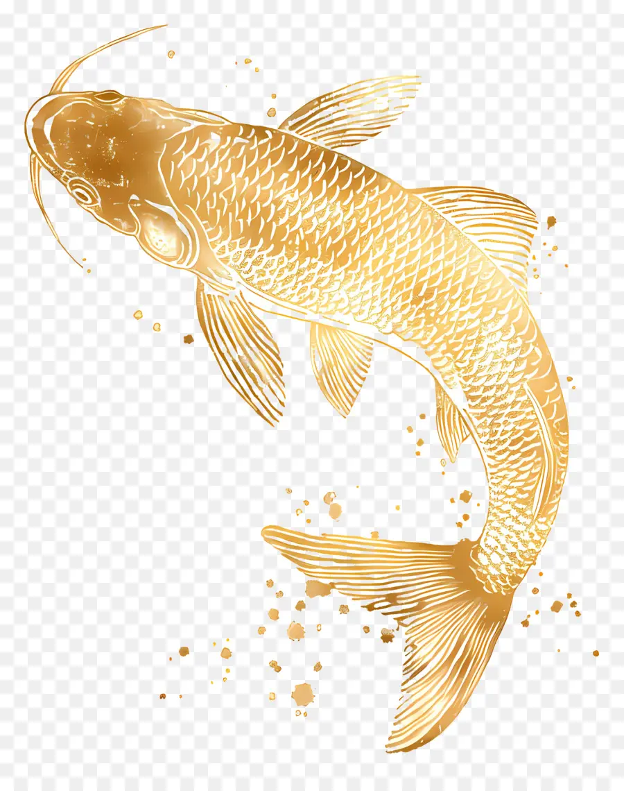 ไพค์ปลา，ปลาคราฟทองคำ PNG
