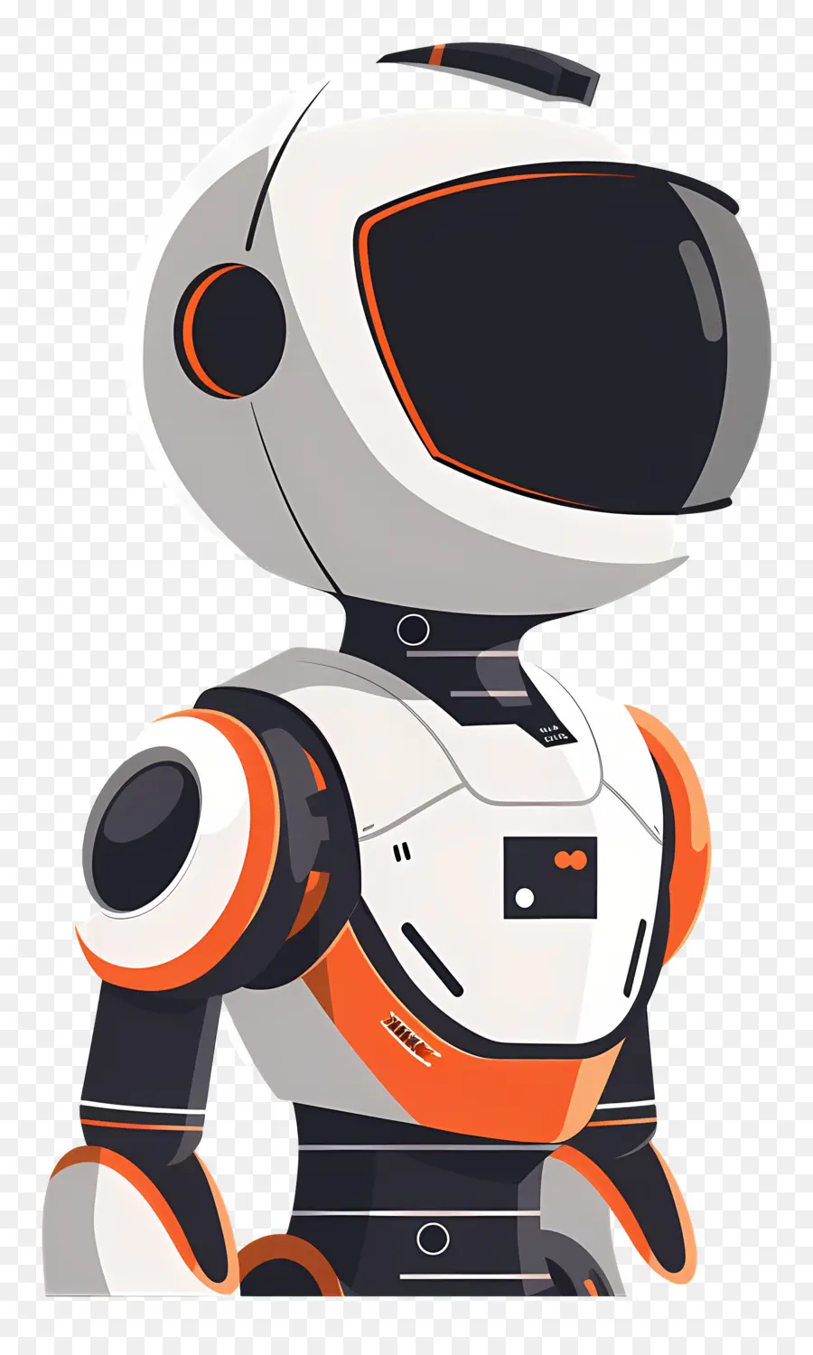หุ่นยนต์，สีส้มและขาว PNG