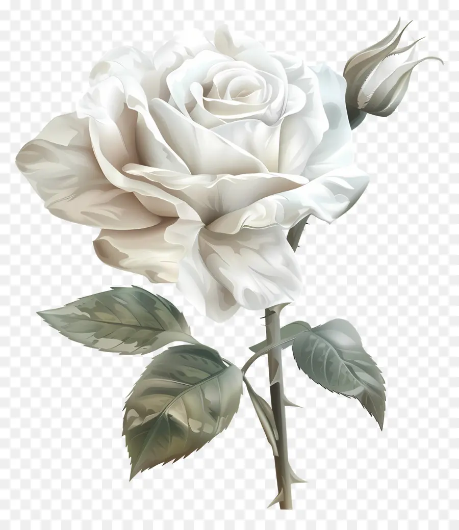 ไวท์โรส，ดอกไม้สีขาว PNG